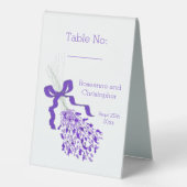 Plaque De Table Mariage de lavande (Recto)