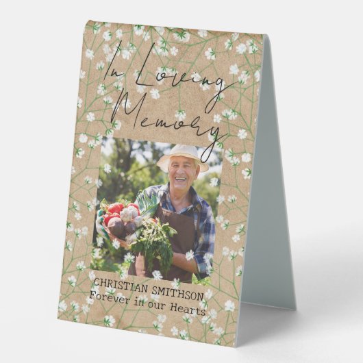 Plaque De Table Mariage de mémoire d'amour pour le bébé (Recto)