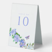 Plaque De Table Mariage de monogramme Rose bleu (Recto)