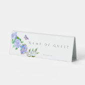 Plaque De Table Mariage de monogramme Rose bleu (Recto)