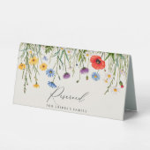 Plaque De Table Mariage de prairie sauvage de printemps réservé (Recto)