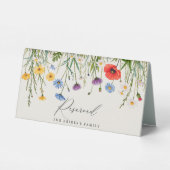 Plaque De Table Mariage de prairie sauvage de printemps réservé (Verso)