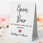 Plaque De Table Mariage de réception Open Bar Boissons sont sur no (In SItu (Mariage))