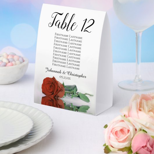 Plaque De Table Mariage de Rose orange rouille Numéro du tableau d (Insitu (mariage))