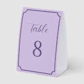 Plaque De Table Mariage de script Lilac et Lavender (Verso)