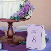 Plaque De Table Mariage de script Lilac et Lavender