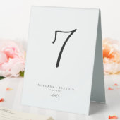 Plaque De Table Mariage de script minimaliste en noir et blanc (In SItu (Mariage))