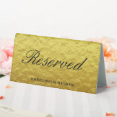 Plaque De Table Mariage de script moderne Elegant Gold Foil Réserv (In SItu (Mariage))