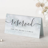 Plaque De Table Mariage de script noir d'hiver réservé (En SItu (Tableau))