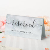 Plaque De Table Mariage de script noir d'hiver réservé (In SItu (Mariage))