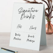 Plaque De Table Mariage de script noir et blanc (En SItu (Tableau))