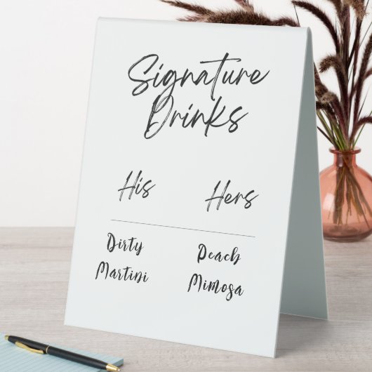 Plaque De Table Mariage de script noir et blanc (En SItu (Tableau))