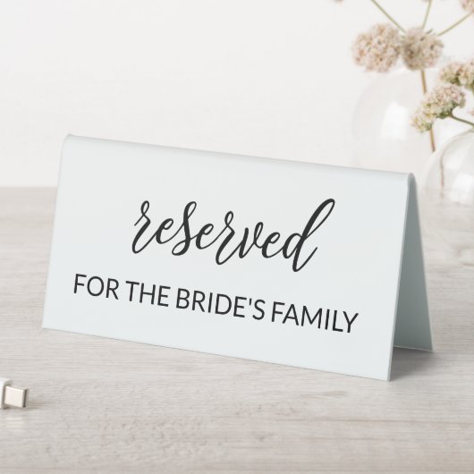 Plaque De Table Mariage de script noir et blanc réservé (En SItu (Tableau))