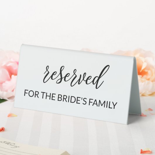 Plaque De Table Mariage de script noir et blanc réservé (In SItu (Mariage))