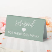 Plaque De Table Mariage de script Sage Green Réservé (In SItu (Mariage))