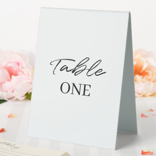 Plaque De Table Mariage de script simple noir blanc (In SItu (Mariage))