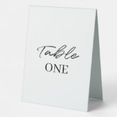 Plaque De Table Mariage de script simple noir blanc (Verso)