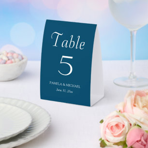 Plaque De Table Mariage de Style Simple Bleu Canard