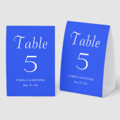Plaque De Table Mariage de Style Simple Bleu Royal (Recto/verso)