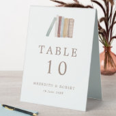 Plaque De Table Mariage de thème des livres aquarelle (En SItu (Tableau))