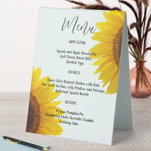 Plaque De Table Mariage de tournesols Menu Table Tente Signal (En SItu (Tableau))