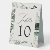 Plaque De Table Mariage de verdure abondante Numéro de table (Verso)