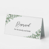 Plaque De Table Mariage de verdure botanique réservé (Recto)
