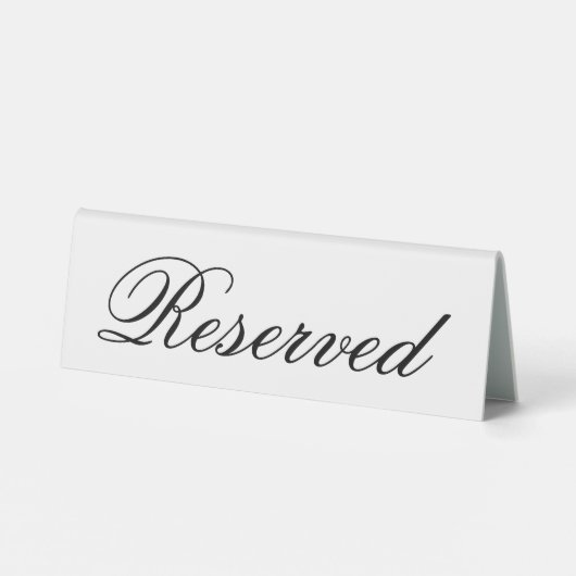 Plaque De Table Mariage d'élégance simple réservé (Verso)