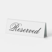 Plaque De Table Mariage d'élégance simple réservé (Recto)