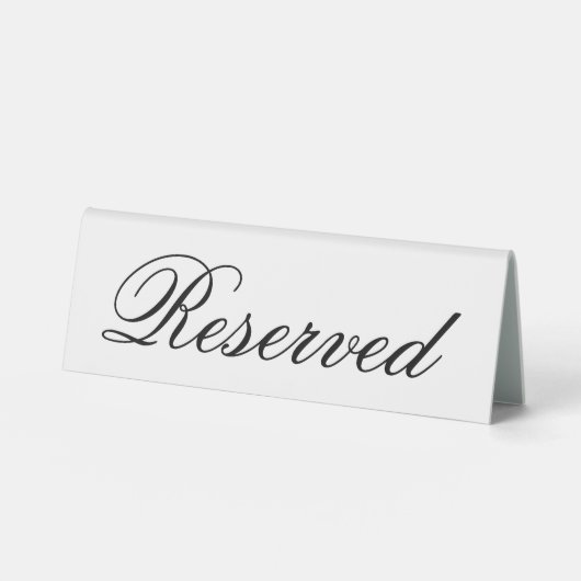 Plaque De Table Mariage d'élégance simple réservé (Recto)