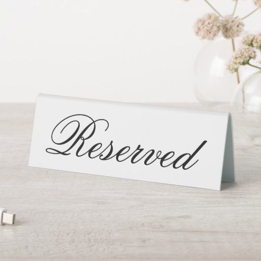 Plaque De Table Mariage d'élégance simple réservé (En SItu (Tableau))