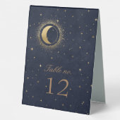 Plaque De Table Mariage des étoiles d'or céleste Numéro de table (Verso)