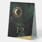 Plaque De Table Mariage des étoiles d'or céleste Numéro de table (Verso)