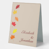 Plaque De Table Mariage des feuilles automnales (Recto)