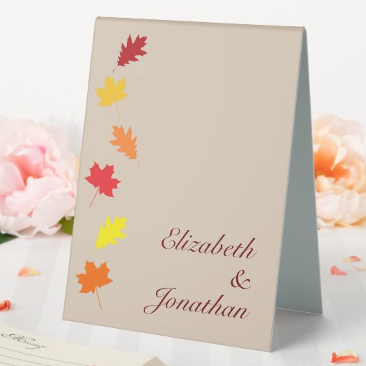 Plaque De Table Mariage des feuilles automnales (In SItu (Mariage))