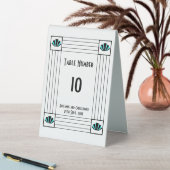 Plaque De Table Mariage design Art déco bleu (En SItu (Tableau))