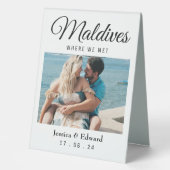 Plaque De Table Mariage Destination Nom de la table Couple Voyage (Recto)
