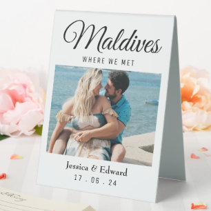 Plaque De Table Mariage Destination Nom de la table Couple Voyage