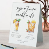 Plaque De Table Mariage d'été Signature Cocktails Menu (En SItu (Tableau))