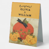 Plaque De Table Mariage d'Halloween en Octobre (Verso)