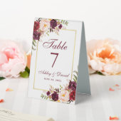 Plaque De Table Mariage d'or de la Bourgogne florale (In SItu (Mariage))