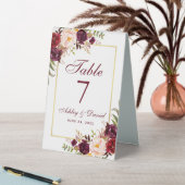 Plaque De Table Mariage d'or de la Bourgogne florale (En SItu (Tableau))