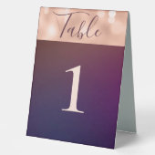 Plaque De Table Mariage d'or Rose moderne Sparkling (Recto)