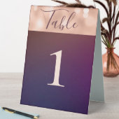 Plaque De Table Mariage d'or Rose moderne Sparkling (En SItu (Tableau))