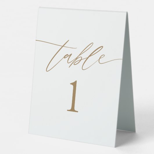 Plaque De Table Mariage d'or rustique (Verso)