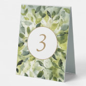 Plaque De Table Mariage du numéro de tableau botanique (Verso)
