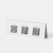 Plaque De Table Mariage du programme de menu de la barre de codes (Verso)