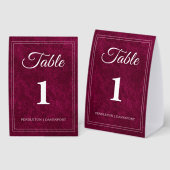 Plaque De Table Mariage Élégant Classique aux Baies de Bourgogne (Recto/verso)