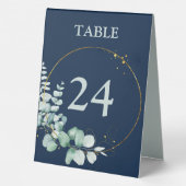 Plaque De Table Mariage Élégant Eucalyptus (Verso)