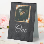 Plaque De Table Mariage élégant minimaliste photo noire (In SItu (Mariage))